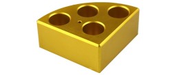 Blocco 4 posti per provette da 16 ml. (Ø 21,6 mm.)