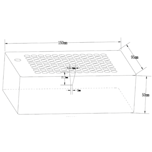 Blocco a 96 fori per provette PCR da 0,2 ml.