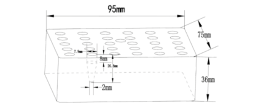 Blocco a 30 fori per provette da 0,5 ml.