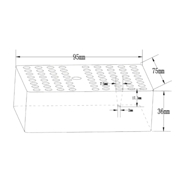 Blocco a 72 fori per provette da 0,2 ml.