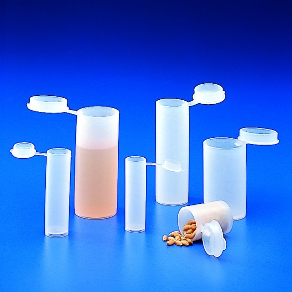 Contenitori con tappo vincolato LDPE ml. 20 - confezione da 100