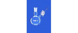 Pallone di Schlenk in vetro Borosilicato fondo tondo ml. 500 - cono centrale 29/32 - rubinetto laterale