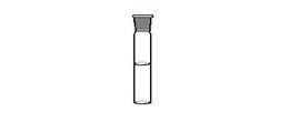 Tubo di Nessler tarato a 50 ml. fondo piano con cono 24/29