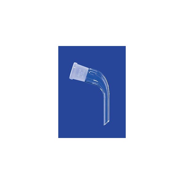 Raccordo curvo con cono femmina normalizzato 24/29 gocciolatore corto