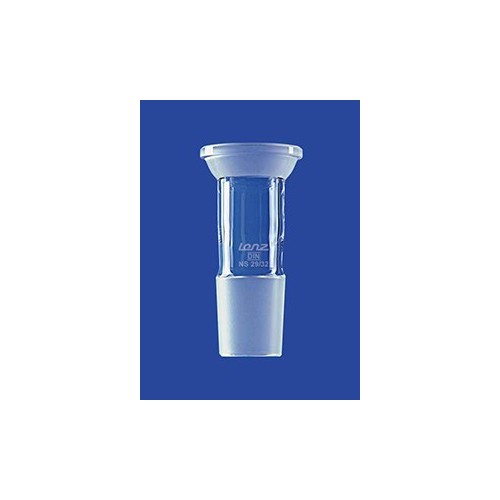 Raccordo misto con cono maschio 24/29 e cono femmina sferico 35/20