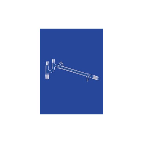 Raccordo per distillazione Claisen con refrigerante Liebig incorporato mant. 200 mm.