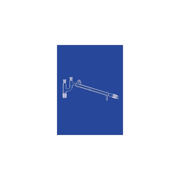 Raccordo per distillazione Claisen con refrigerante Liebig incorporato mant. 300 mm.