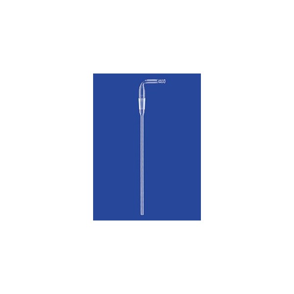 Tubo per immissione aria forma codata con cono maschio 29/32 e tubetto piegato