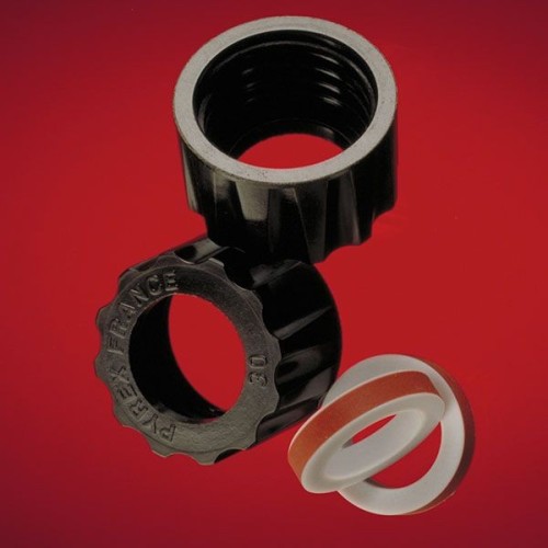 Tappo a vite forato SVL 15 con guarnizione in gomma - foro 8 mm.