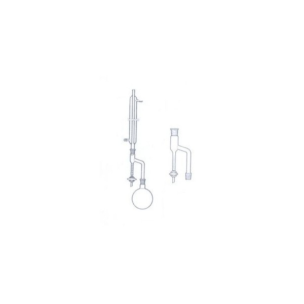 Tubo di raccolta Marcusson graduato ml. 25 div. 1/5 con rubinetto - senza pallone e refrigerante