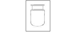 Reattore forma cilindrica semisferico DN 60 - ml. 500 graduato