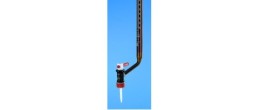 Buretta di Mohr classe AS vetro Duran ambrato ml. 25 divisione 1/10 rubinetto a squadra in PTFE