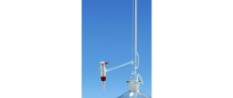 Buretta di Pellet classe AS striscia Schelbach vetro Duran chiaro ml. 50 divisione 1/10 rubinetto in PTFE - Solo buretta
