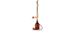 Buretta di Pellet classe AS striscia Schelbach vetro Duran ambrato ml. 50 divisione 1/10 rubinetto in PTFE - Completa