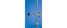 Buretta di Pellet classe AS Schelbach vetro Duran chiaro ml. 10 divisione 1/20 rub. in PTFE e rub. ritorno - Solo buretta