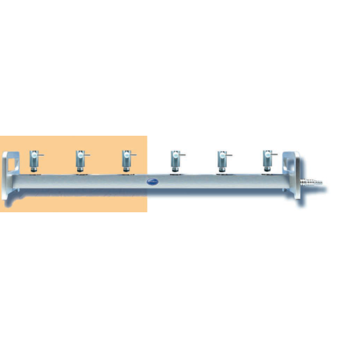Rampa inox a 6 posti (lunghezza 780 mm.)