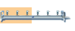 Rampa inox a 6 posti (lunghezza 780 mm.)