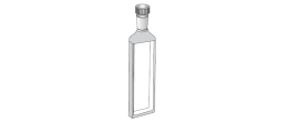 Cuvetta in quarzo con tappo ml. 1,7 C.O. 5 mm. confezione da 2 tipo SS/Q/5