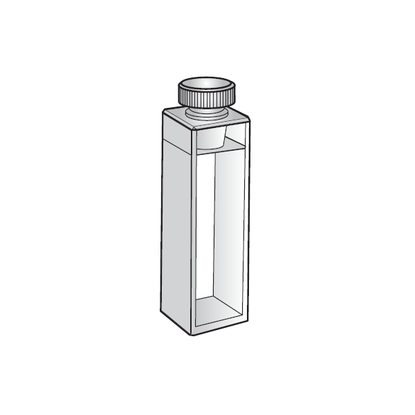 Cuvetta in quarzo con tappo ml. 3,5 C.O. 10 mm. confezione da 2 tipo SS/Q/10