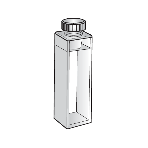 Cuvetta in quarzo con tappo ml. 3,5 C.O. 10 mm. confezione da 2 tipo SS/Q/10