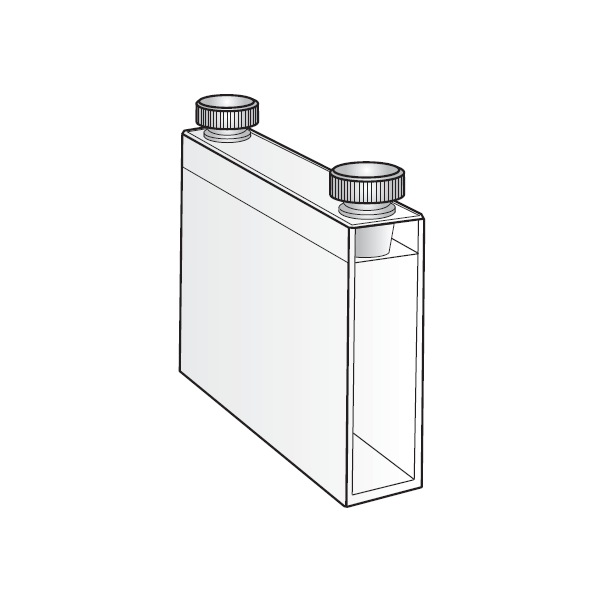 Cuvetta in quarzo con tappo ml. 35 C.O. 100 mm. confezione da 2 tipo SS/Q/100