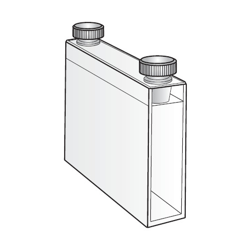 Cuvetta in quarzo con tappo ml. 35 C.O. 100 mm. confezione da 2 tipo SS/Q/100