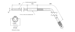 Sonda PT100 - AZ6741 max 800°C