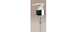 Dispenser sapone liquido bianco con base argentata 24/410