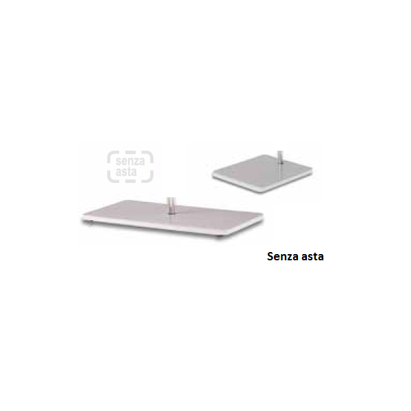Sostegno in acciaio porcellanato bianco 185 x 205 mm. con foro laterale