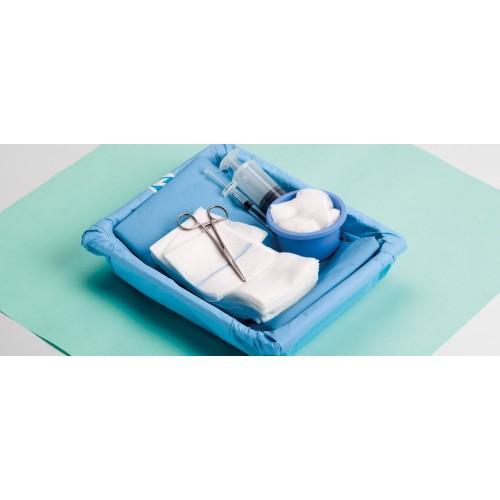 Carta crespata per sterilizzazione 500 x 500 mm. confezione da 500