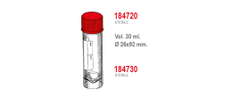 Contenitori sterili per campioni biologici in Polipropilene ml. 30 (26x92 mm.) conf. 400