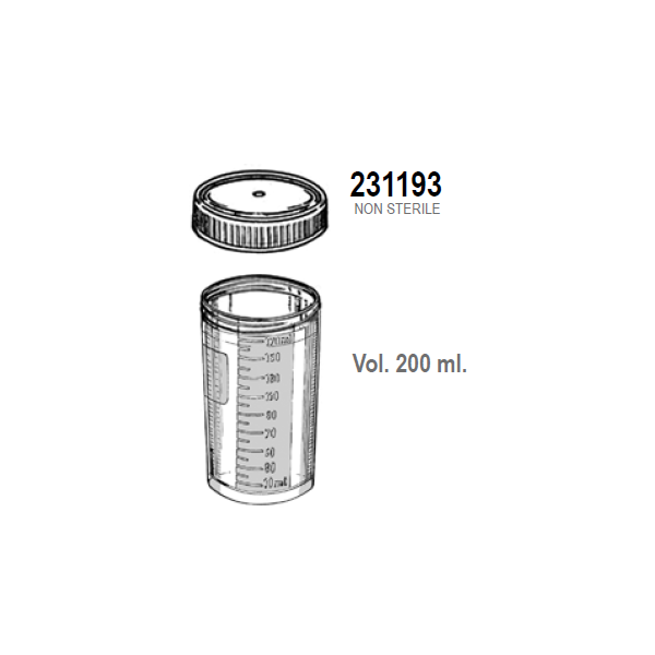 Contenitori per urina in Polipropilene ml. 200...