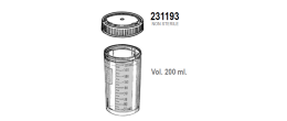 Contenitori per urina in Polipropilene ml. 200 (graduato a fino a 170 ml.) conf. 400