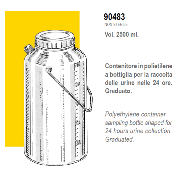 Contenitori per urina in Polietilene ml. 2500 conf. 30