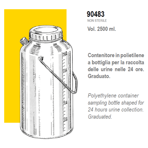 Contenitori per urina in Polietilene ml. 2500 conf. 30
