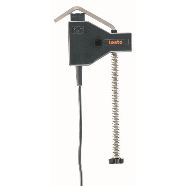 Sonda termocoppia tipo K (superfici -60 +130°C) con morsetto a molla per tubazioni