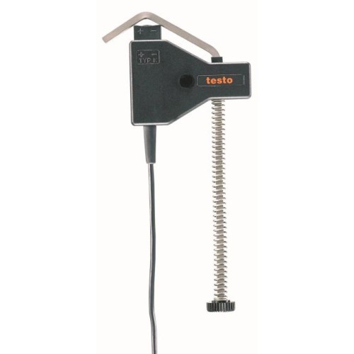 Sonda termocoppia tipo K (superfici -60 +130°C) con morsetto a molla per tubazioni