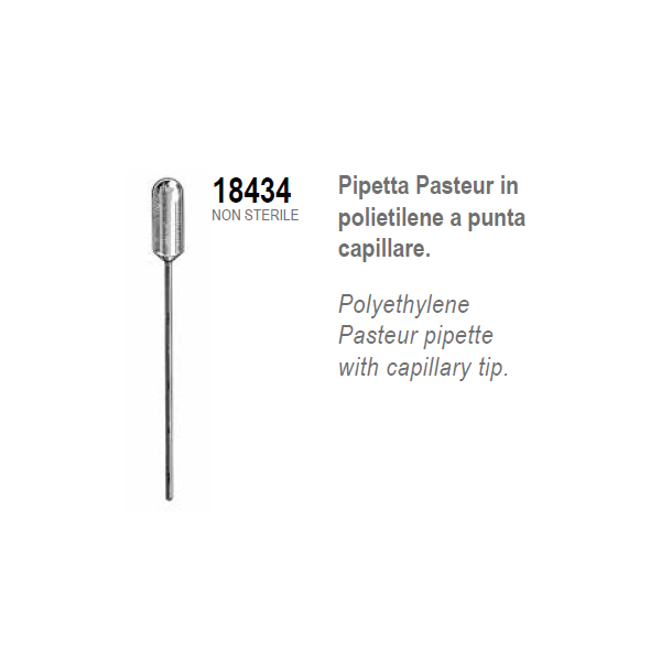 Pipette Pasteur in PE non graduata - confezione da 500