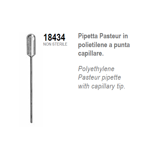 Pipette Pasteur in PE non graduata - confezione da 500