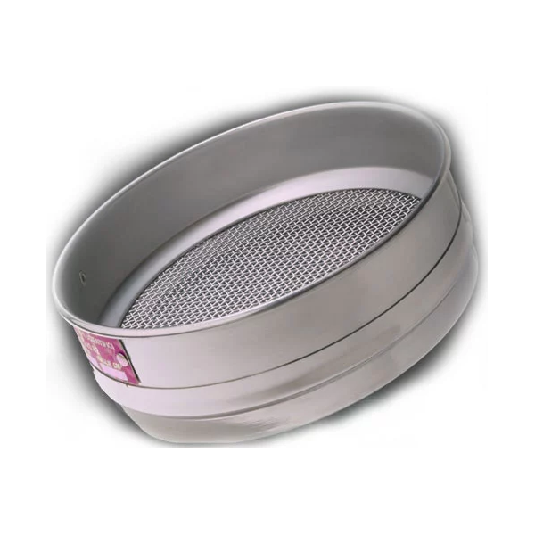 Setaccio inox certificato diametro 200 mm. luce netta 3 mm.