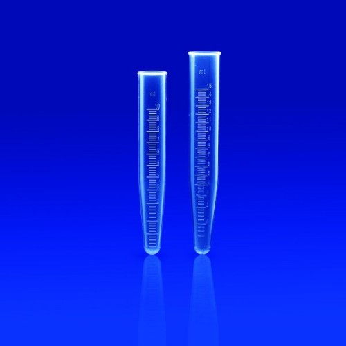 Provetta conica graduata in PMP (TPX) per centrifuga 16x107 mm. - 10 ml. - confezione da 50