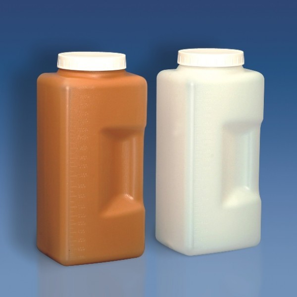 Bottiglia per raccolta urine in PE arancio - confezione da 52