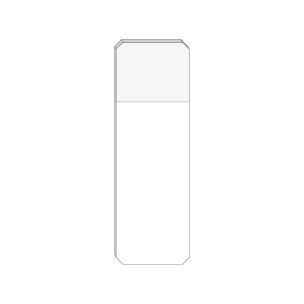 Vetrini portaoggetto 26x76 mm. molati 45° e smerigliati confezione da 50