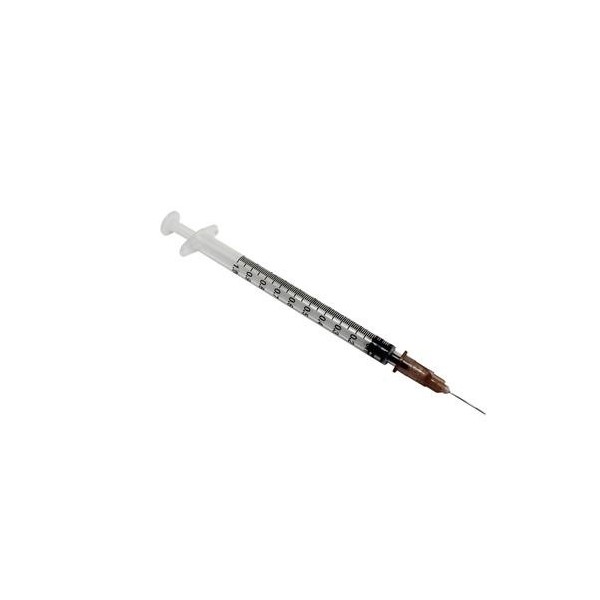 Siringhe sterili ml. 1 con ago (26G x 13 mm.) - confezione da 100 - Inj/Light