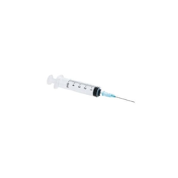 Siringhe sterili ml. 5 con ago (23G x 25 mm.) - confezione da 100 - Elisoft