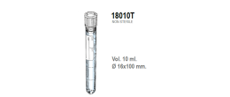 Provetta cilindrica in polistirolo con tappo a pressione 16x100 mm. - 10 ml. - confezione da 1500
