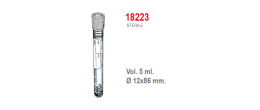 Provetta sierosep con tappo a pressione ed etichetta - 12x86 mm. - 5 ml. - confezione da 1000 sterili