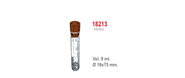 Provetta sierosep con tappo a pressione ed etichetta - 16x75 mm. - 8 ml. - confezione da 1000 sterili