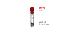 Provetta sierogel con tappo a pressione ed etichetta - 16x75 mm. - 8 ml. - confezione da 1000 sterili