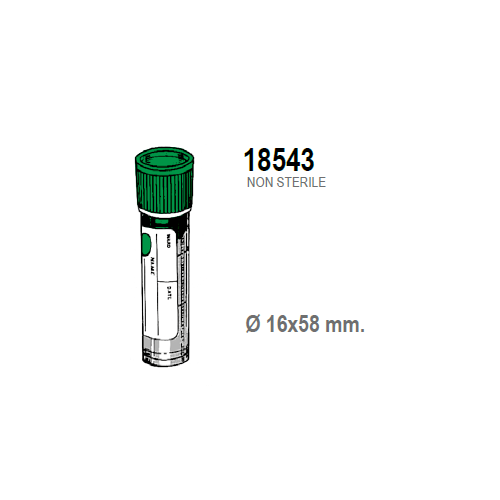 Provetta k3edta con tappo ed etichetta - 16x58 mm. - 2,5 ml. - confezione da 1500